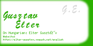 gusztav elter business card